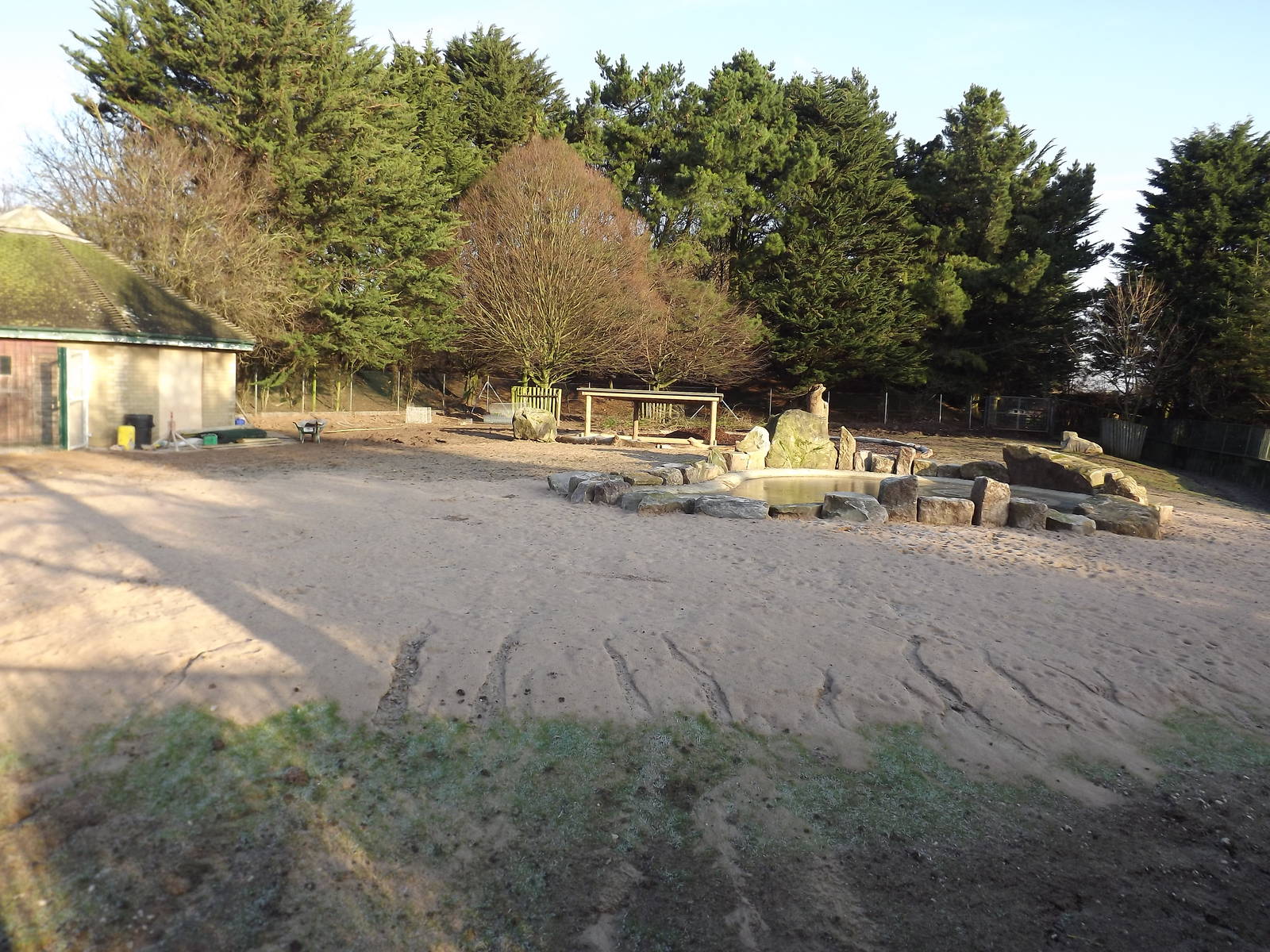 Future giant anteater enclosure at Blackpool Zoo 15/01/12
