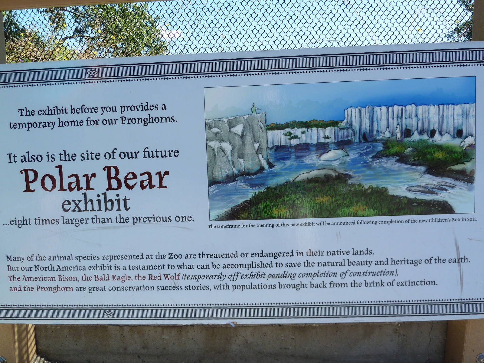 Future Polar Bear Exhibit - Sign