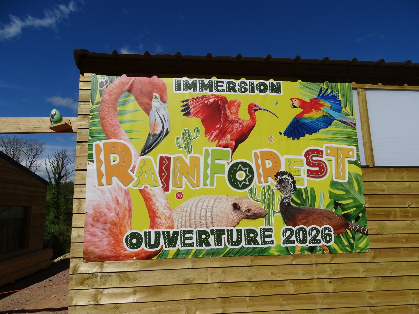 Future "rainforest" exhibit sign