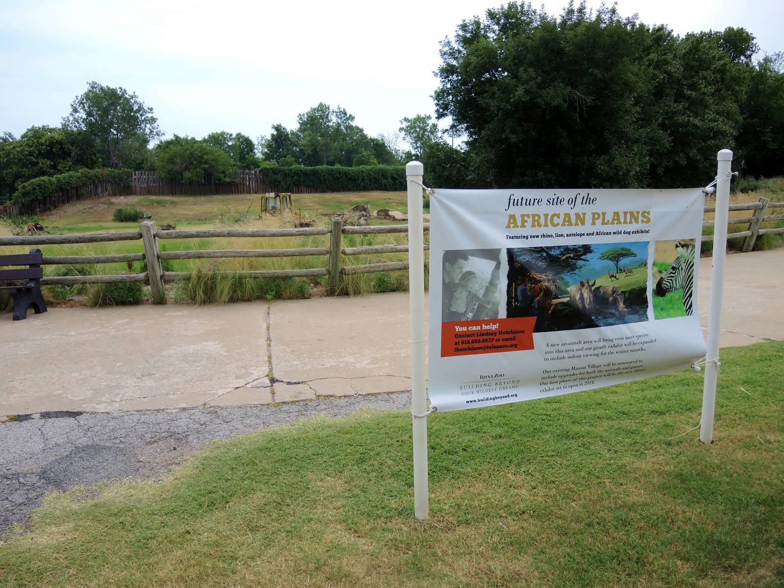 Future White rhino (Ceratotherium simum) exhibit area