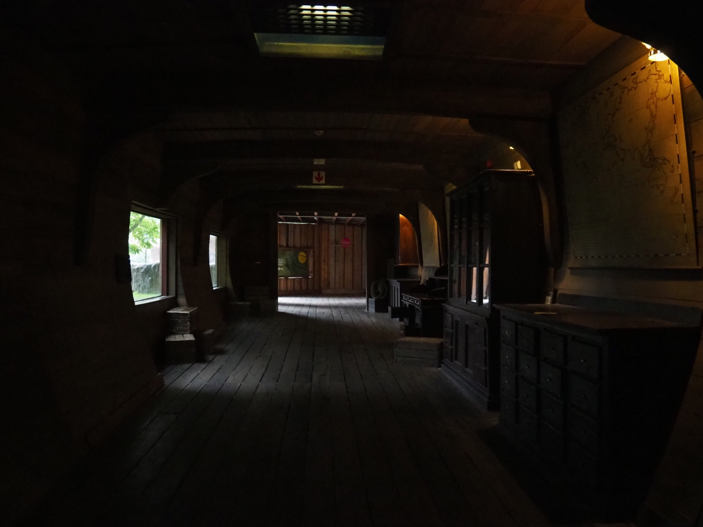 Galapagos giant tortoises viewing area with HMS Beagle theming (Nov 10th, 2018)