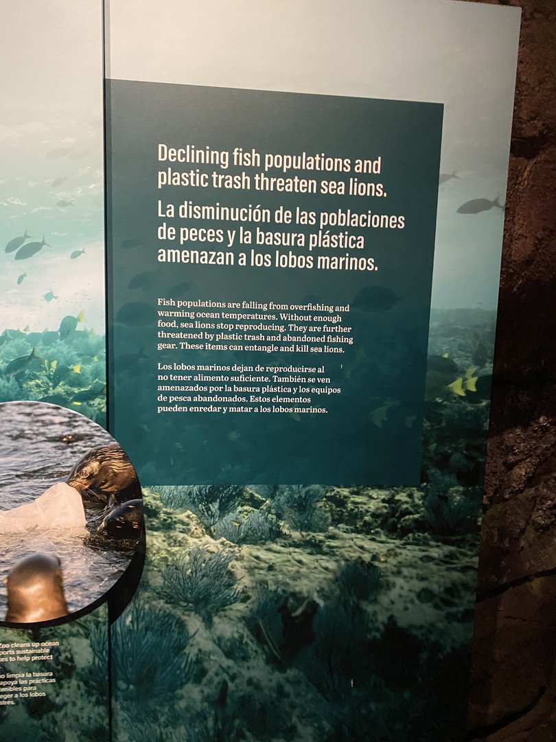 Galápagos Islands- Sea Lion Threats Sign