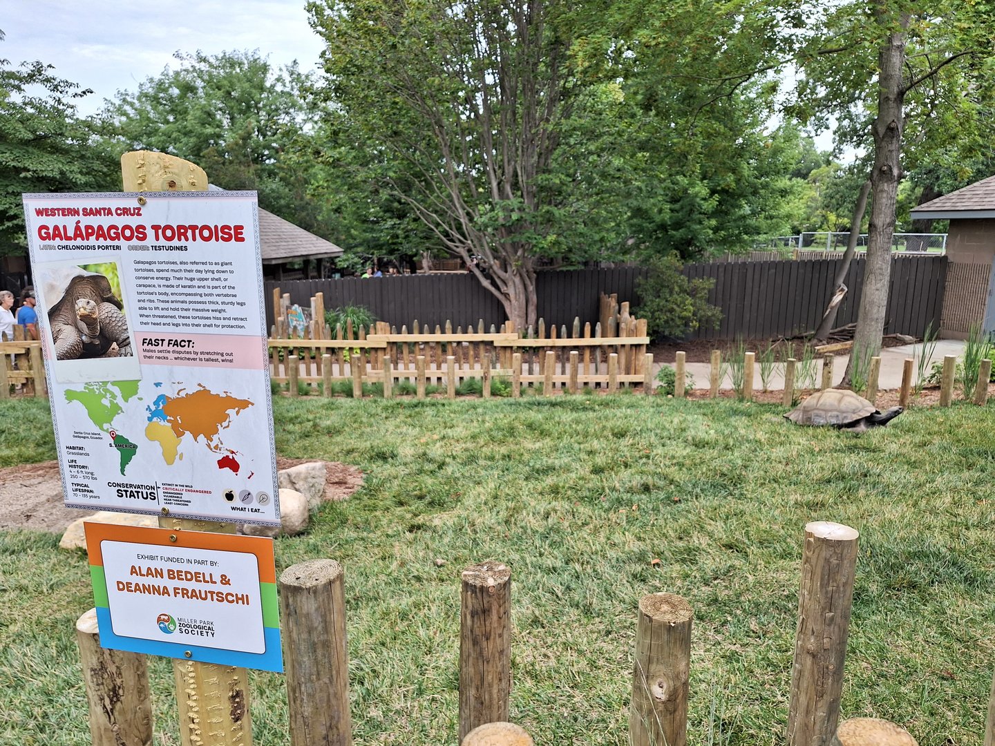 Galapagos Tortoise Exhibit and Sign