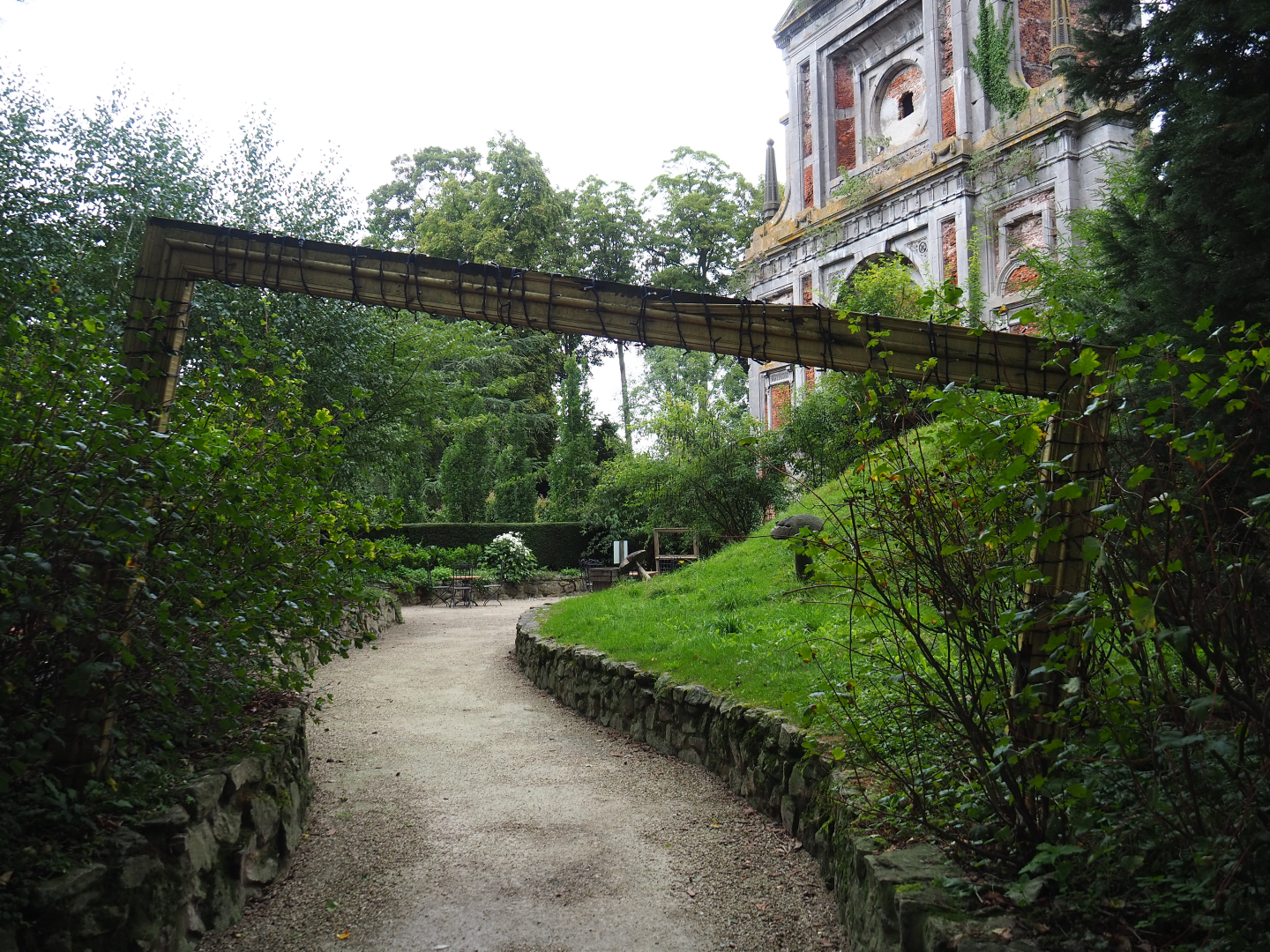 Gardens near the foot of the old abbey tower, 2022-09-15