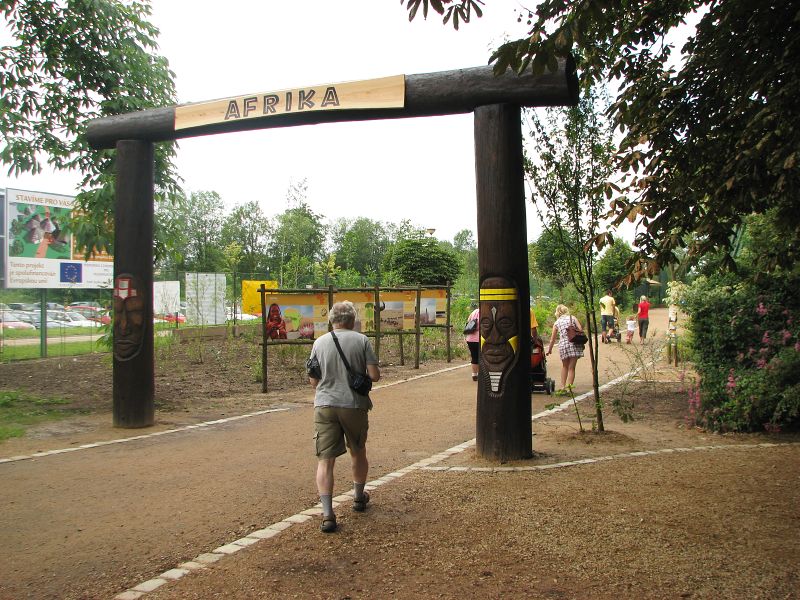 Gate at the beginning of the African section