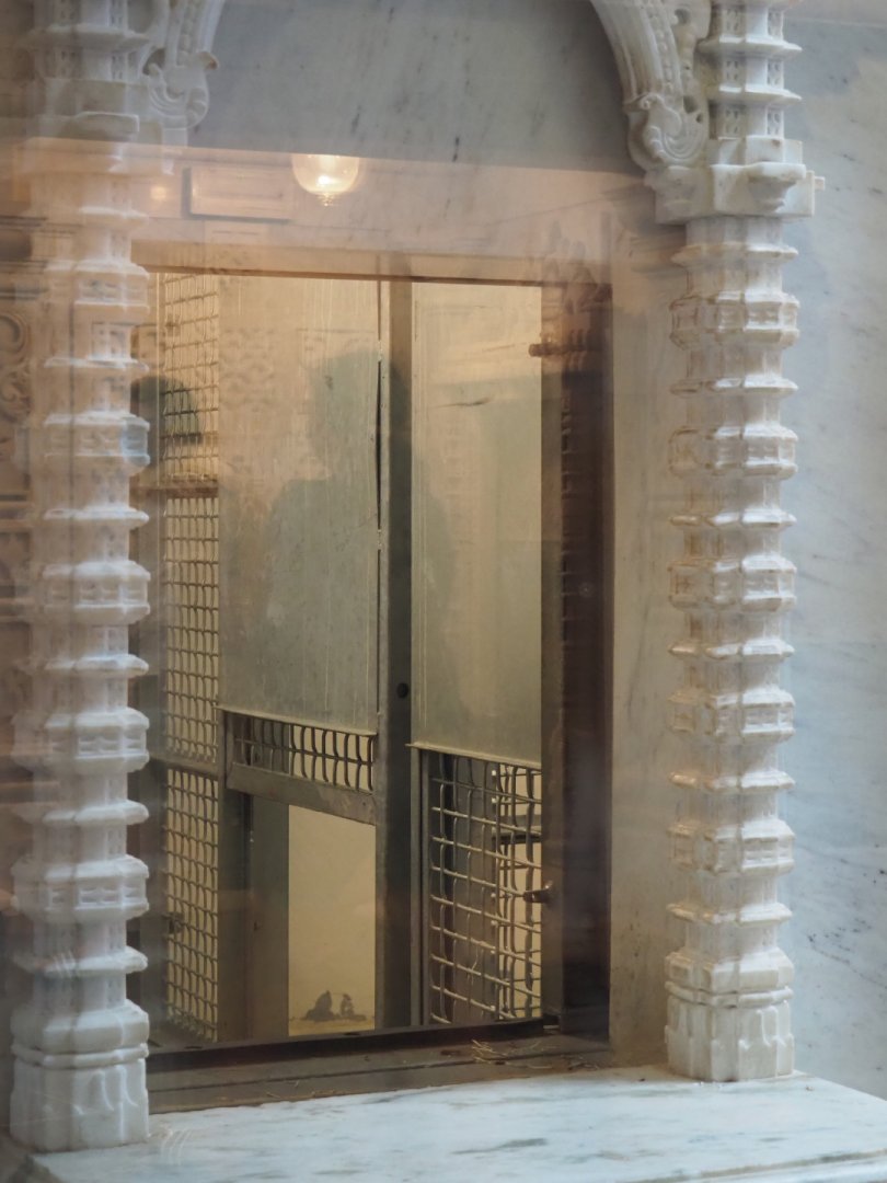 Gate to Sumatran orangutan holding areas, 2020-09-02