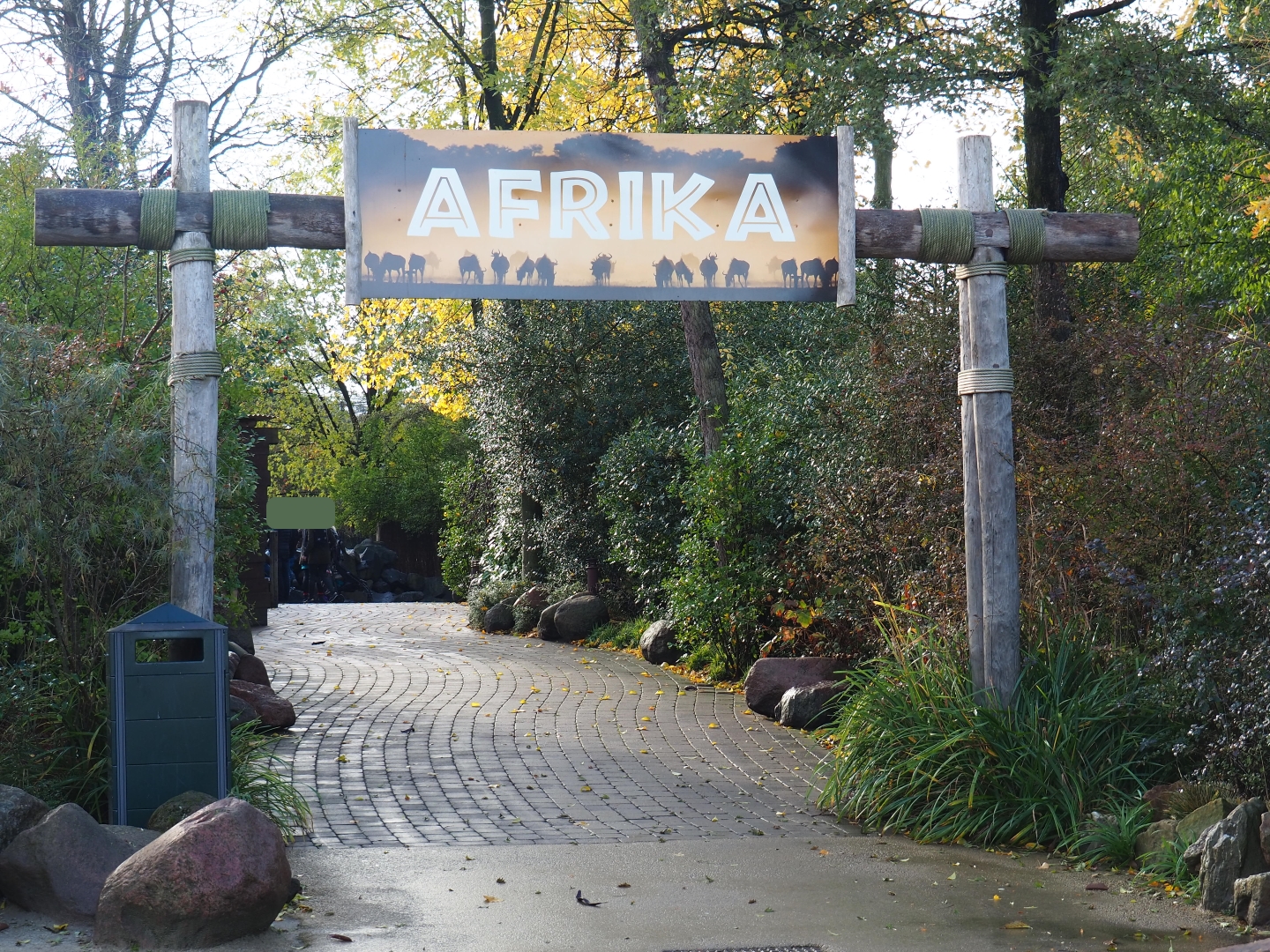 Gate to the African area of the zoo (Nov 10th, 2018)