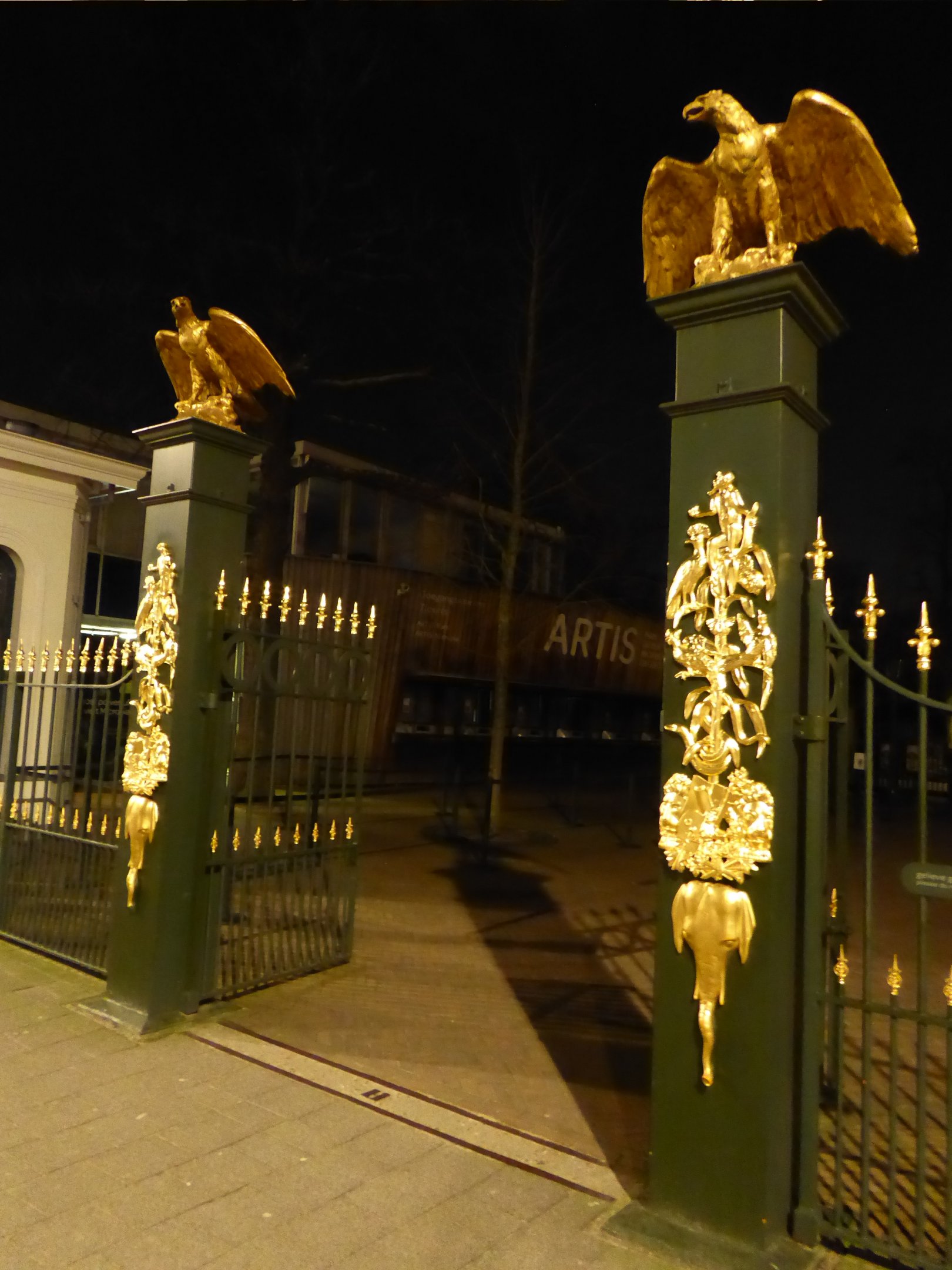 Gates of Artis at night