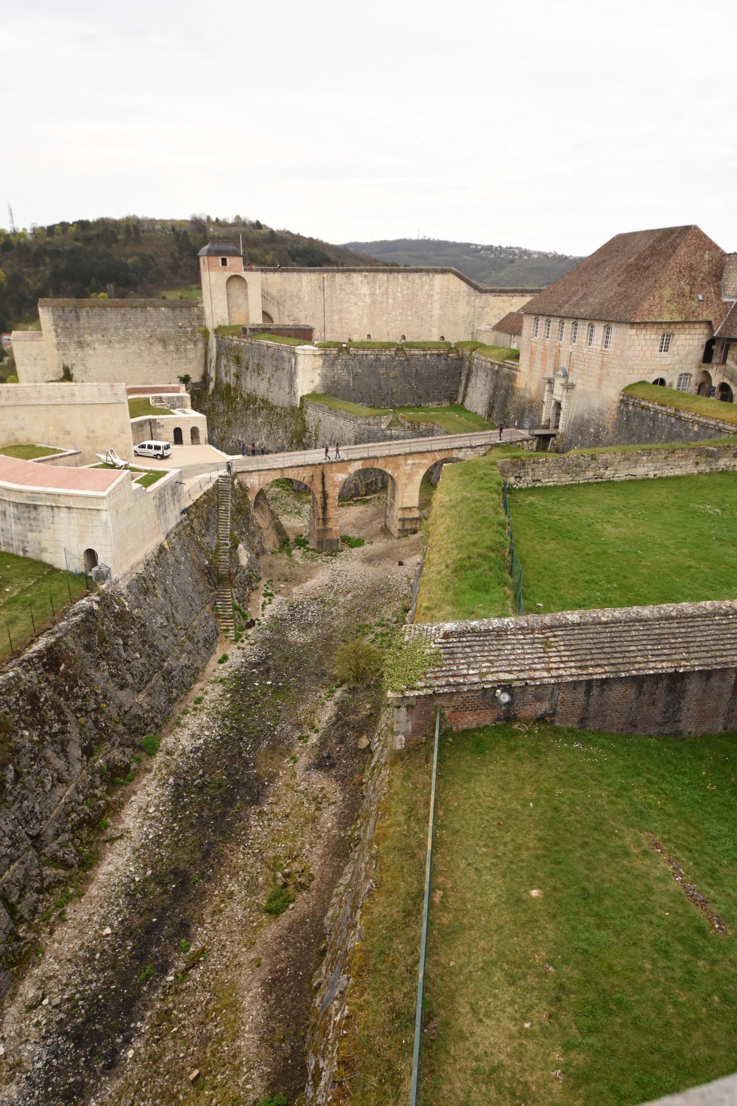 Gelada enclosure in the dry moat