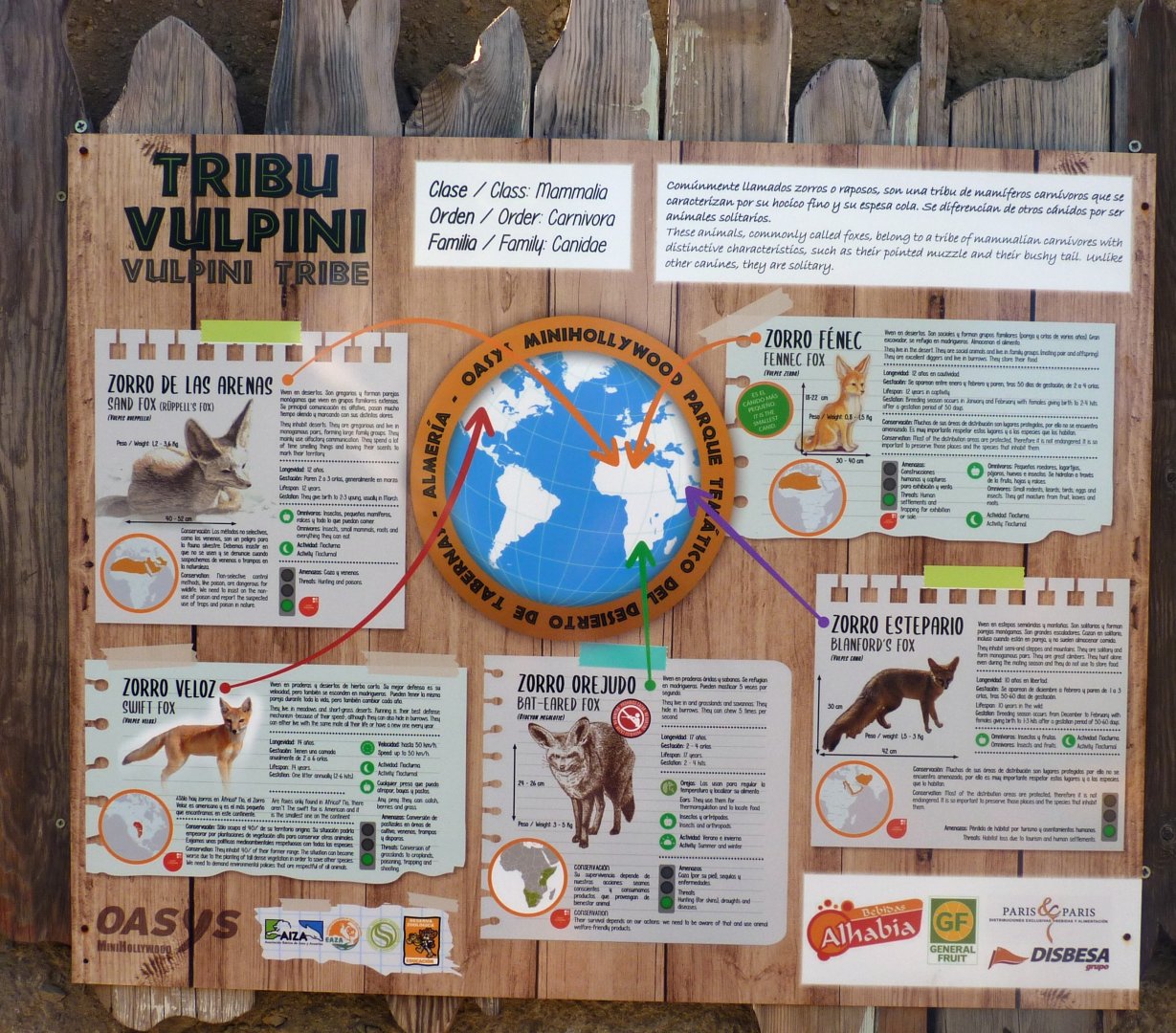 General signage for foxes