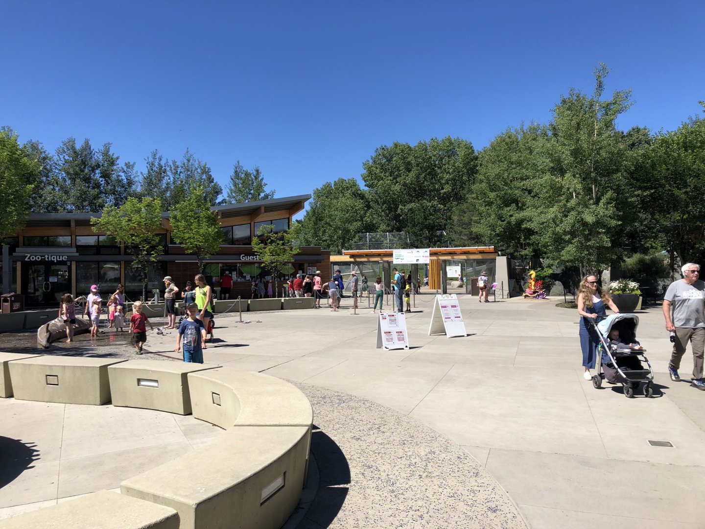 General View of the Entrance Plaza at Edmonton Valley Zoo (July 2022)