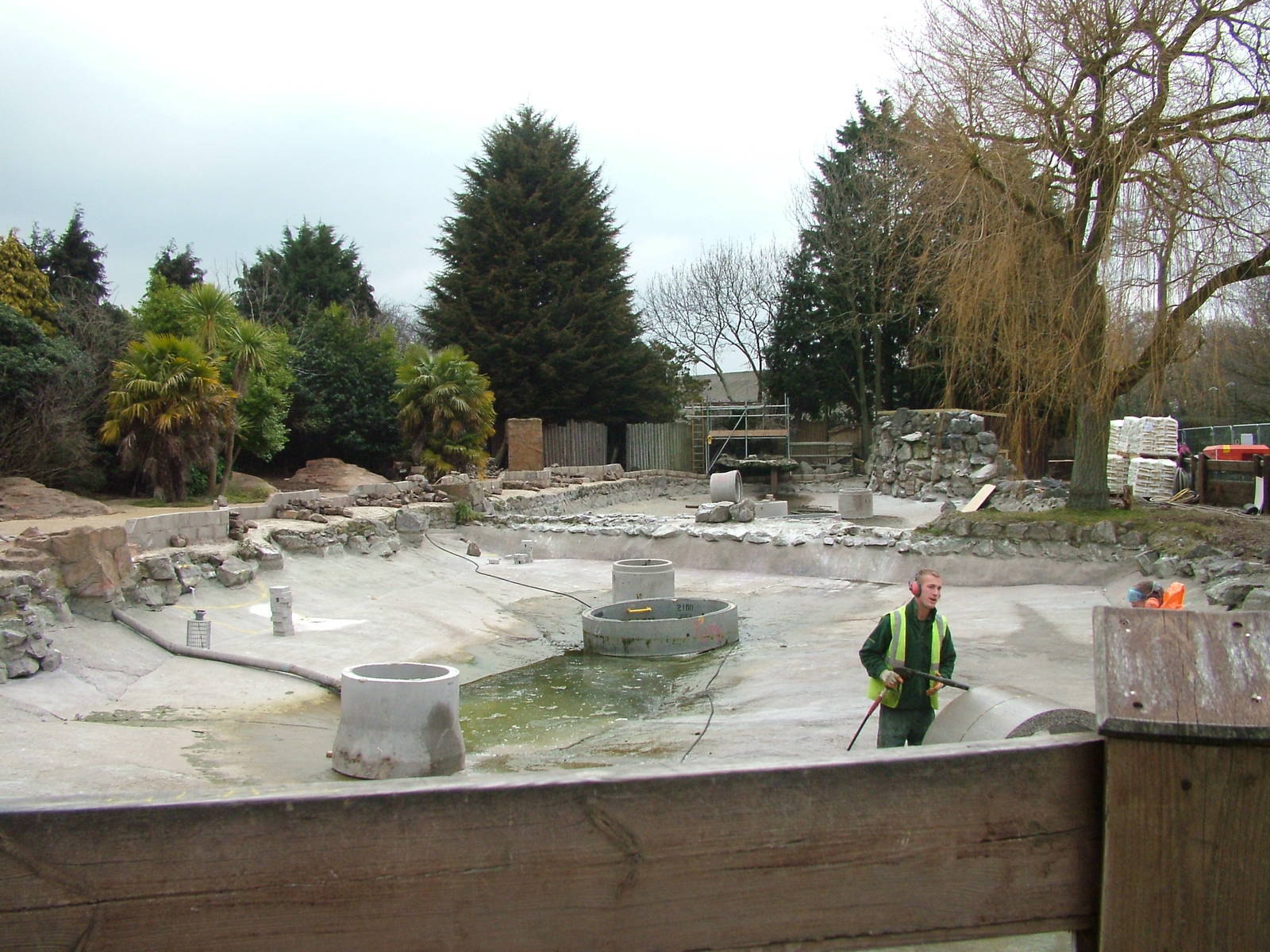 Giant Otter exhibit construction at Chester 06/03/10