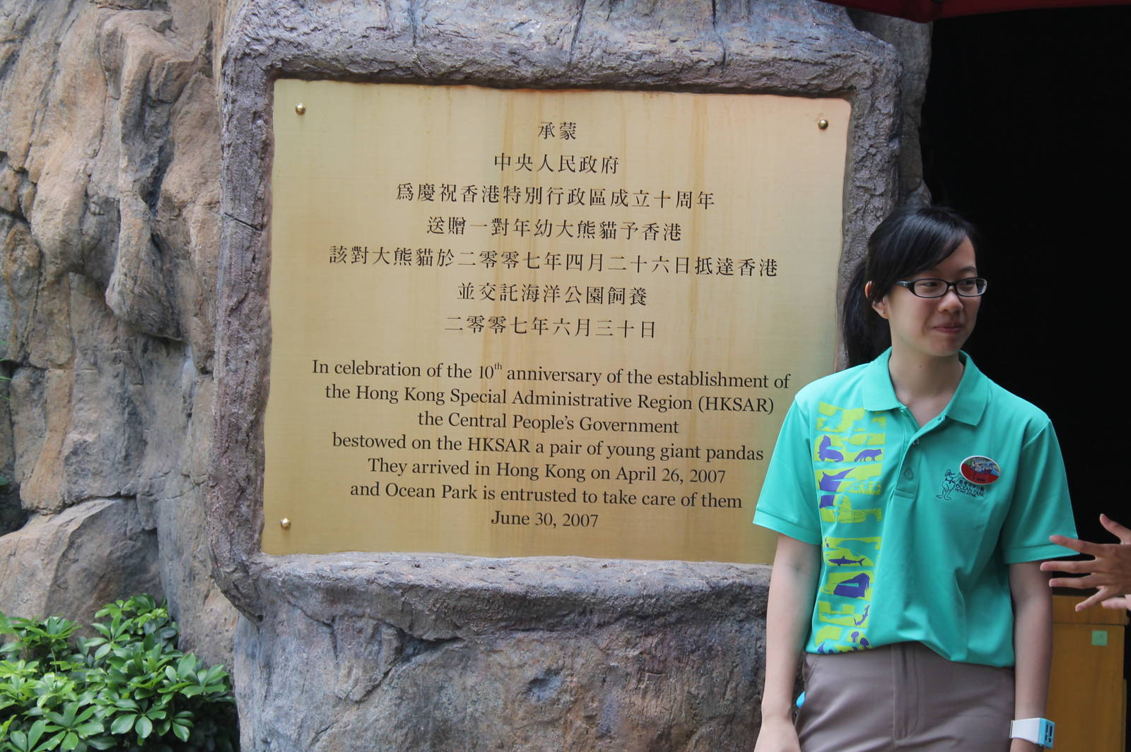 Giant Panda plaque - June 2013