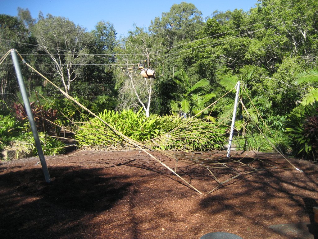 Giant Spiderweb in the Kids playground
