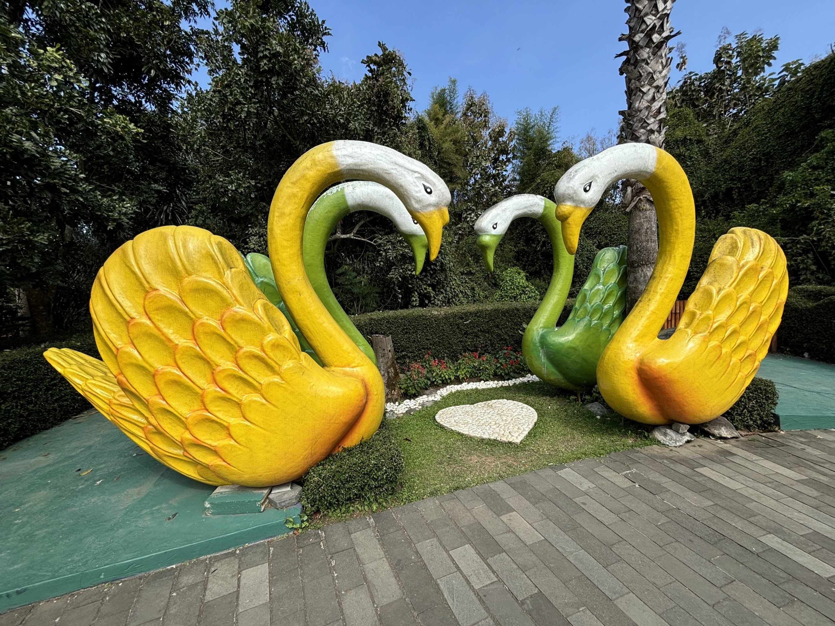 Giant Swan Statues
