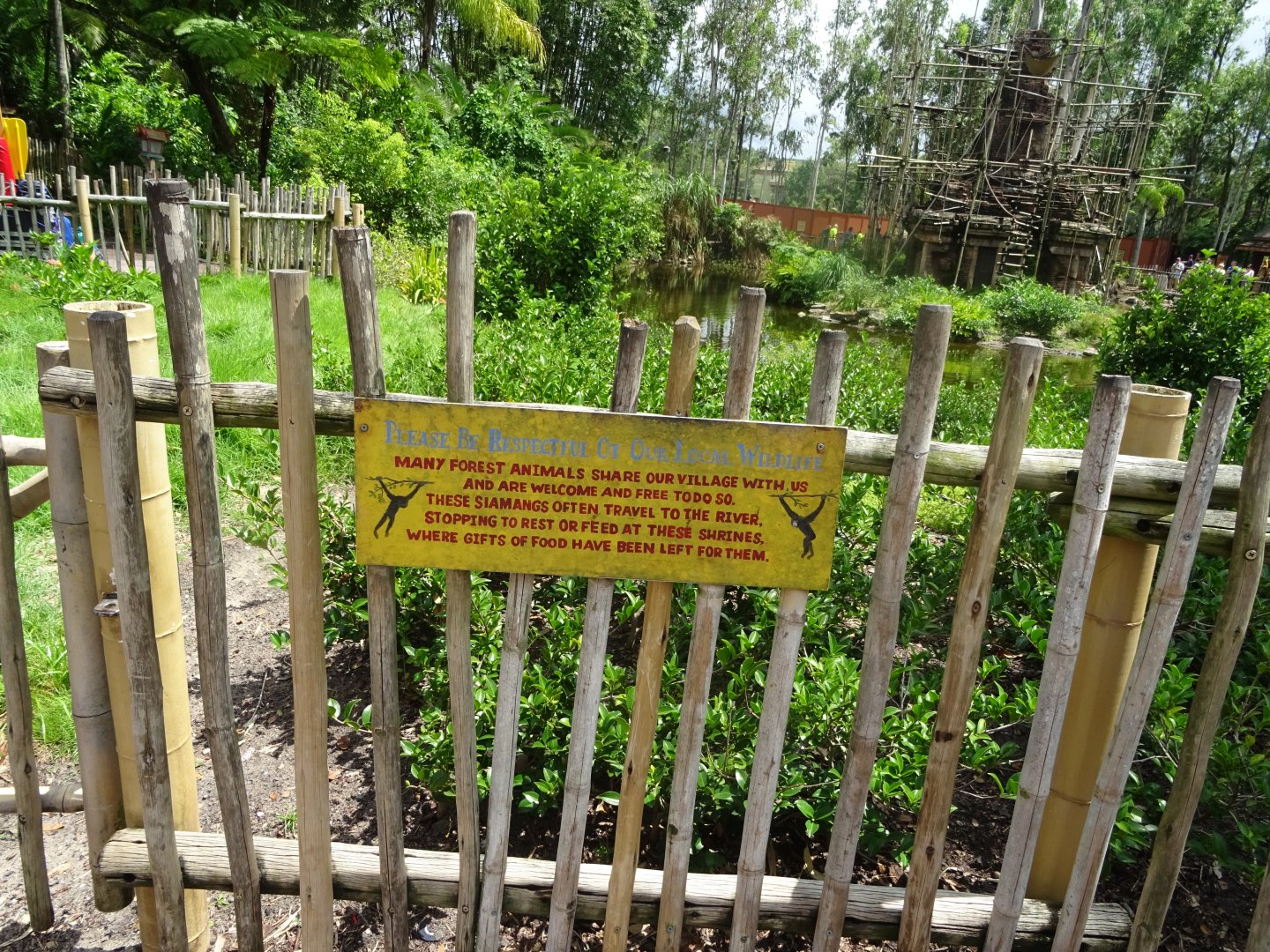 Gibbon Notice Signage at Disney's Animal Kingdom (2014)
