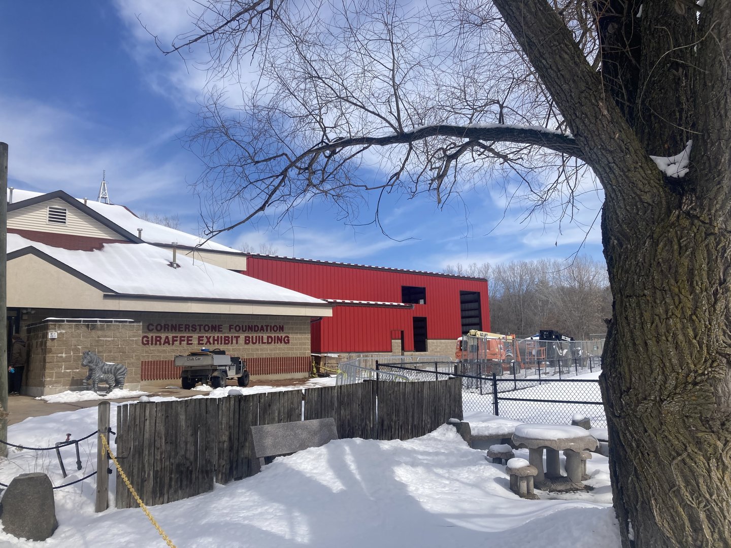 Giraffe Barn Expansion Construction