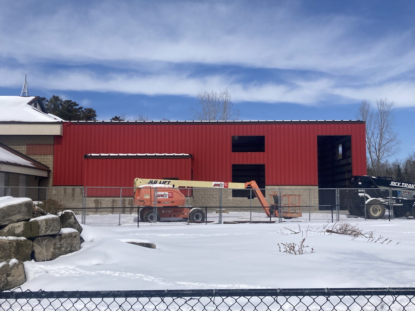 Giraffe Barn Expansion Construction