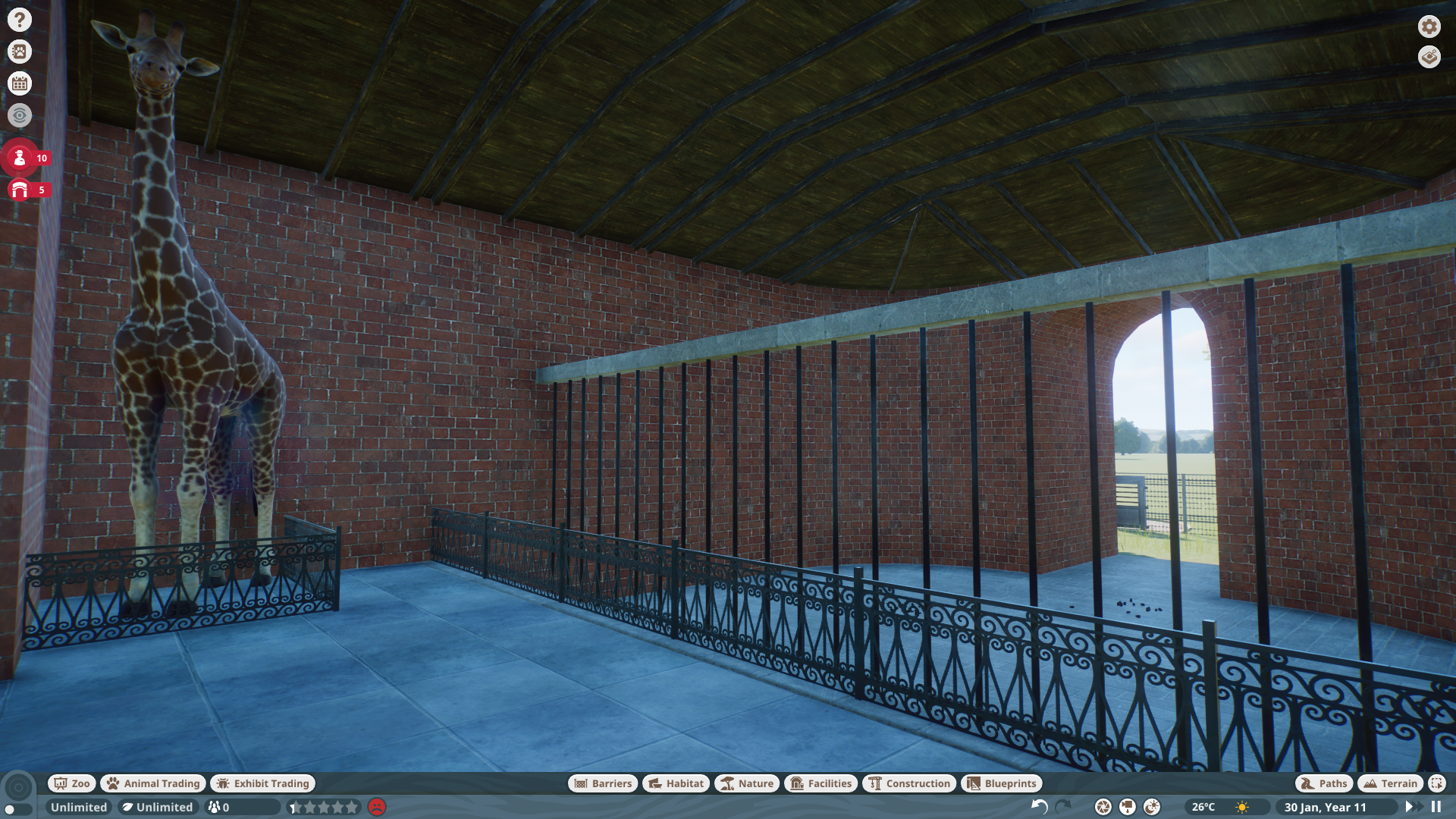 Giraffe Barn In Progress