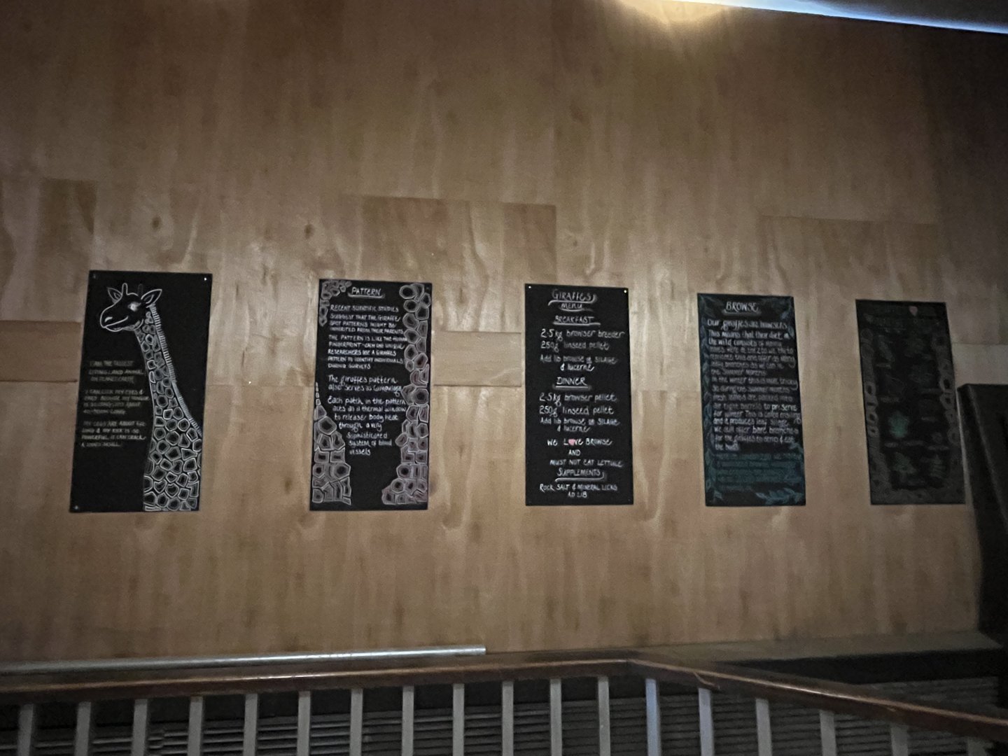 Giraffe blackboard signage 11.2.25