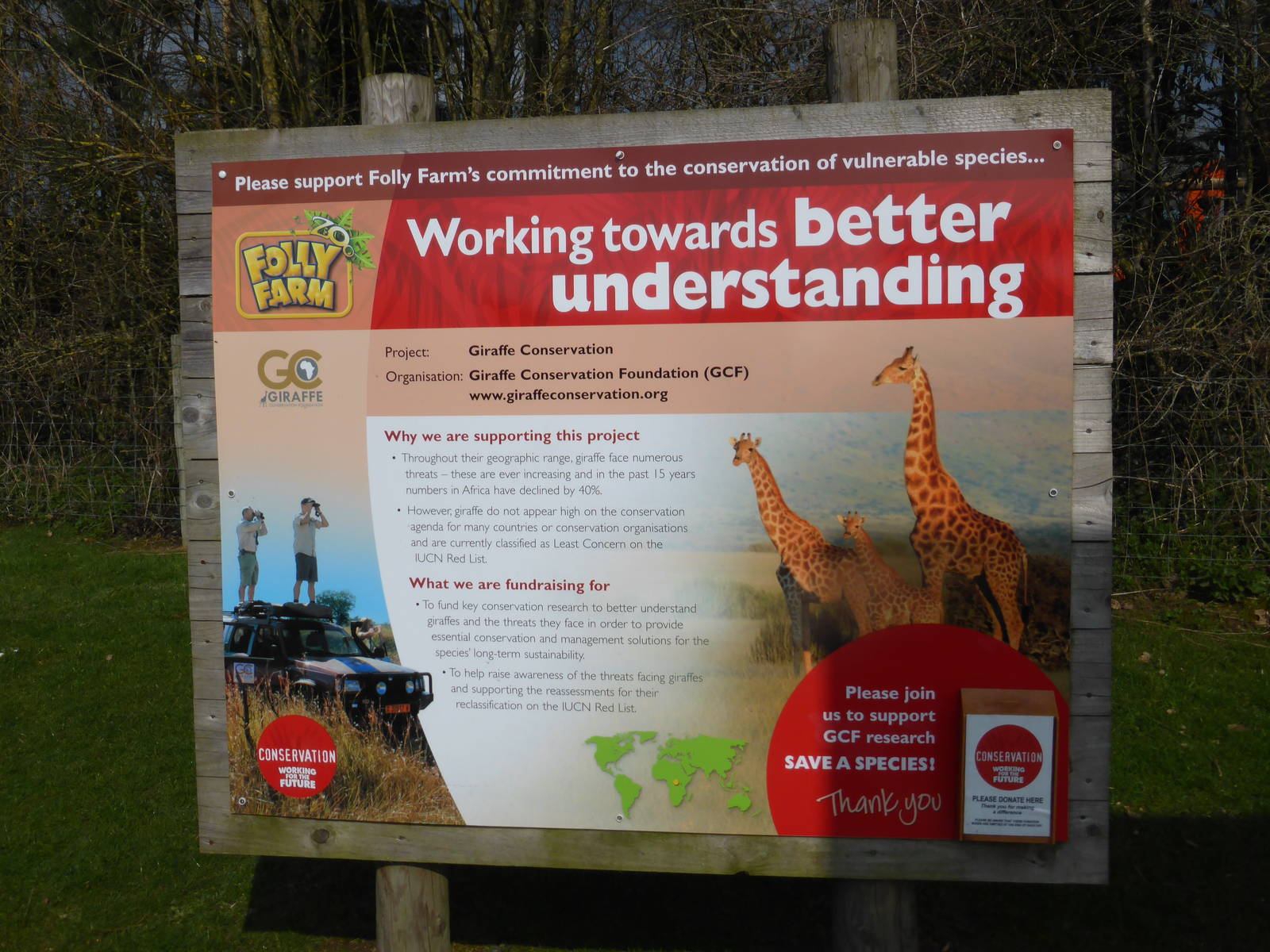 Giraffe Conservation sign