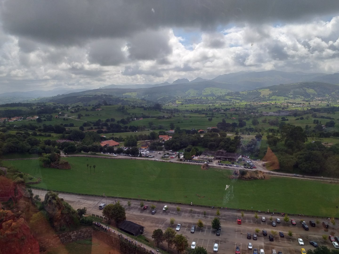 Giraffe, eland and ostrich exhibit from the cable car-Cabarceno (2019)