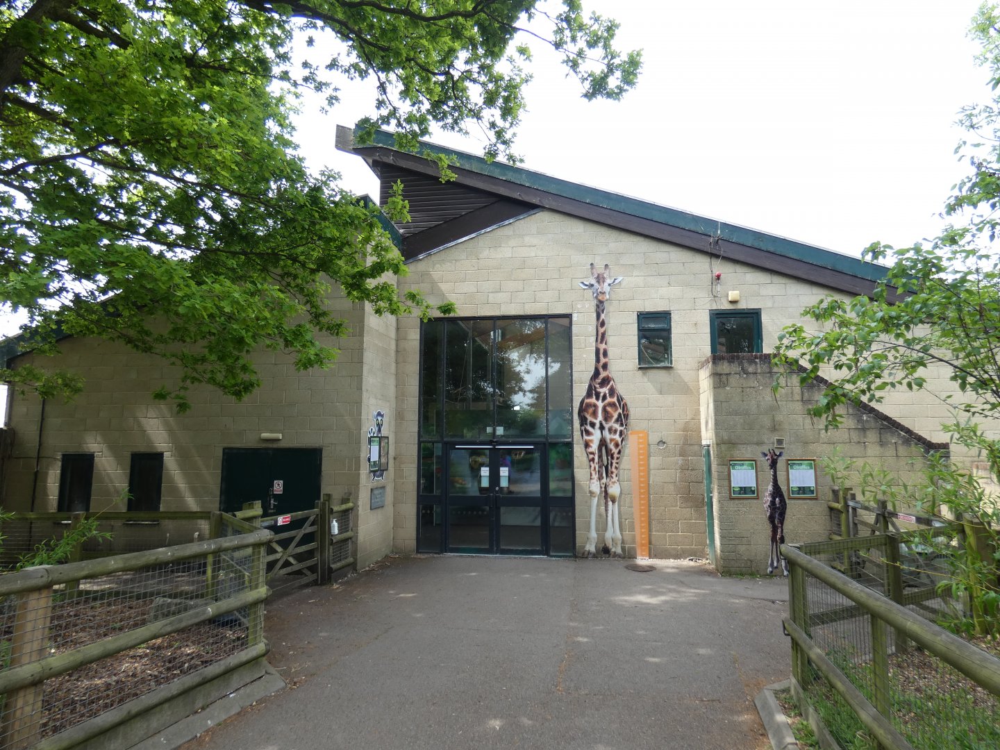 Giraffe house entrance