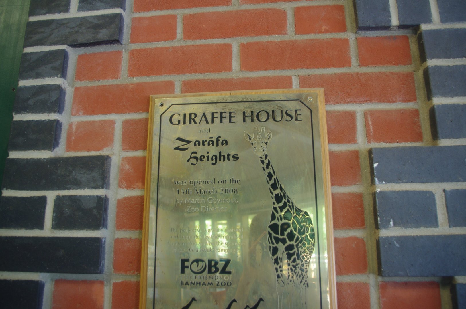 Giraffe house signage- 3/6/2022