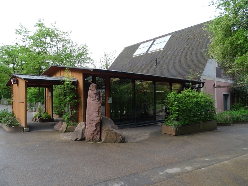 Giraffe House; squirrel monkey indoor enclosure