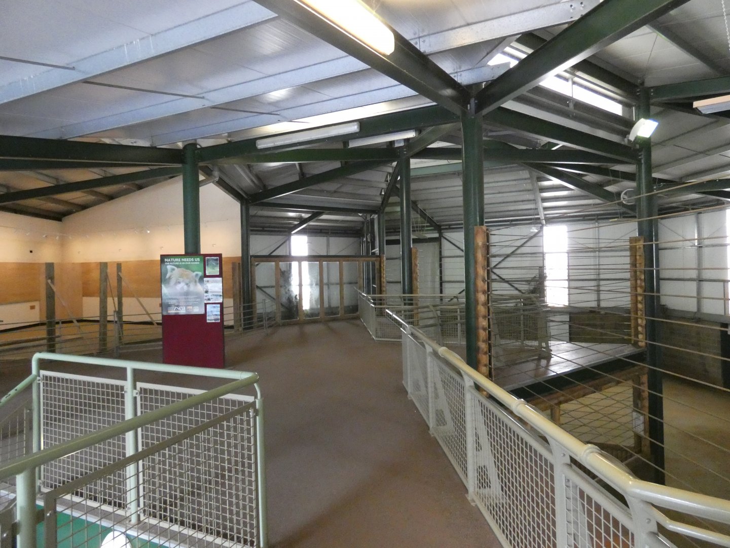 Giraffe indoor enclosure upper viewing area