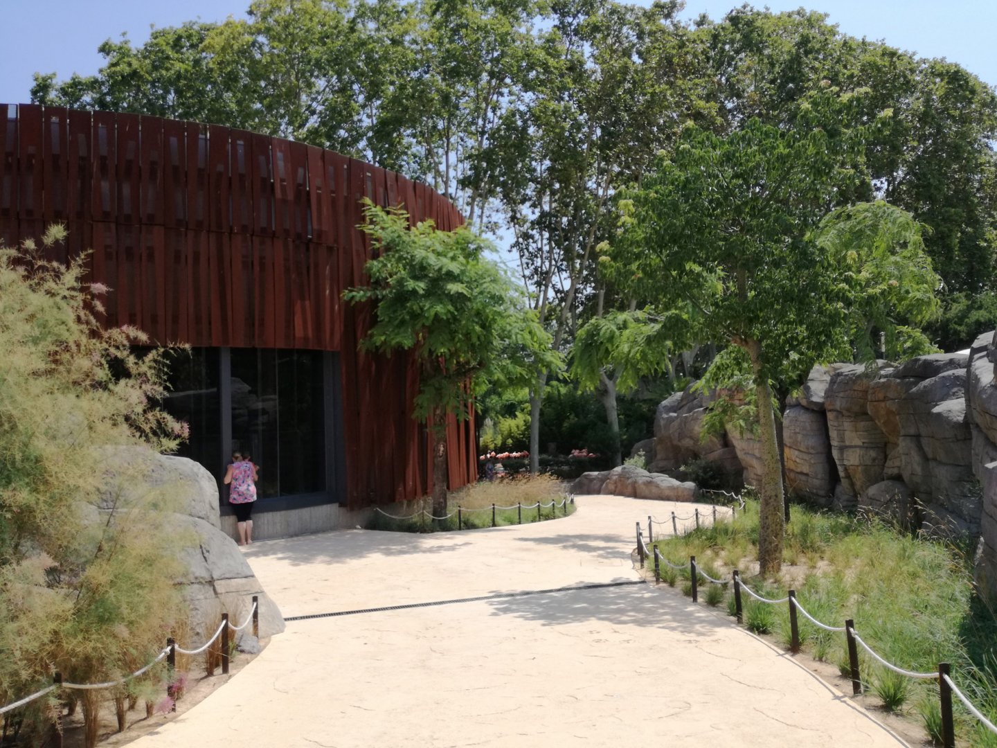 Giraffe shelter and path to the new African zone (under construction)
