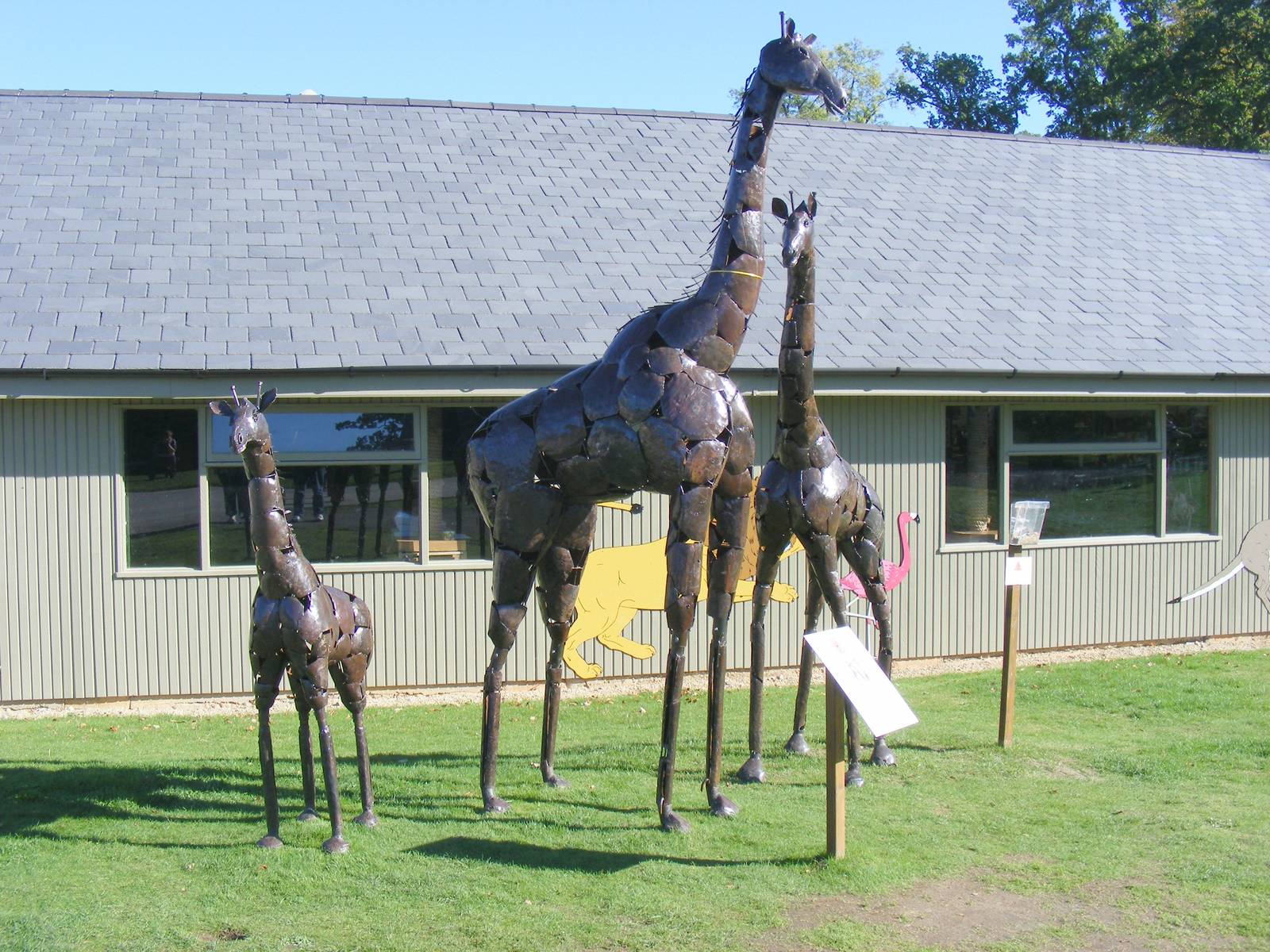 Giraffe statues at Longleat Safari Park, 17 October 2010