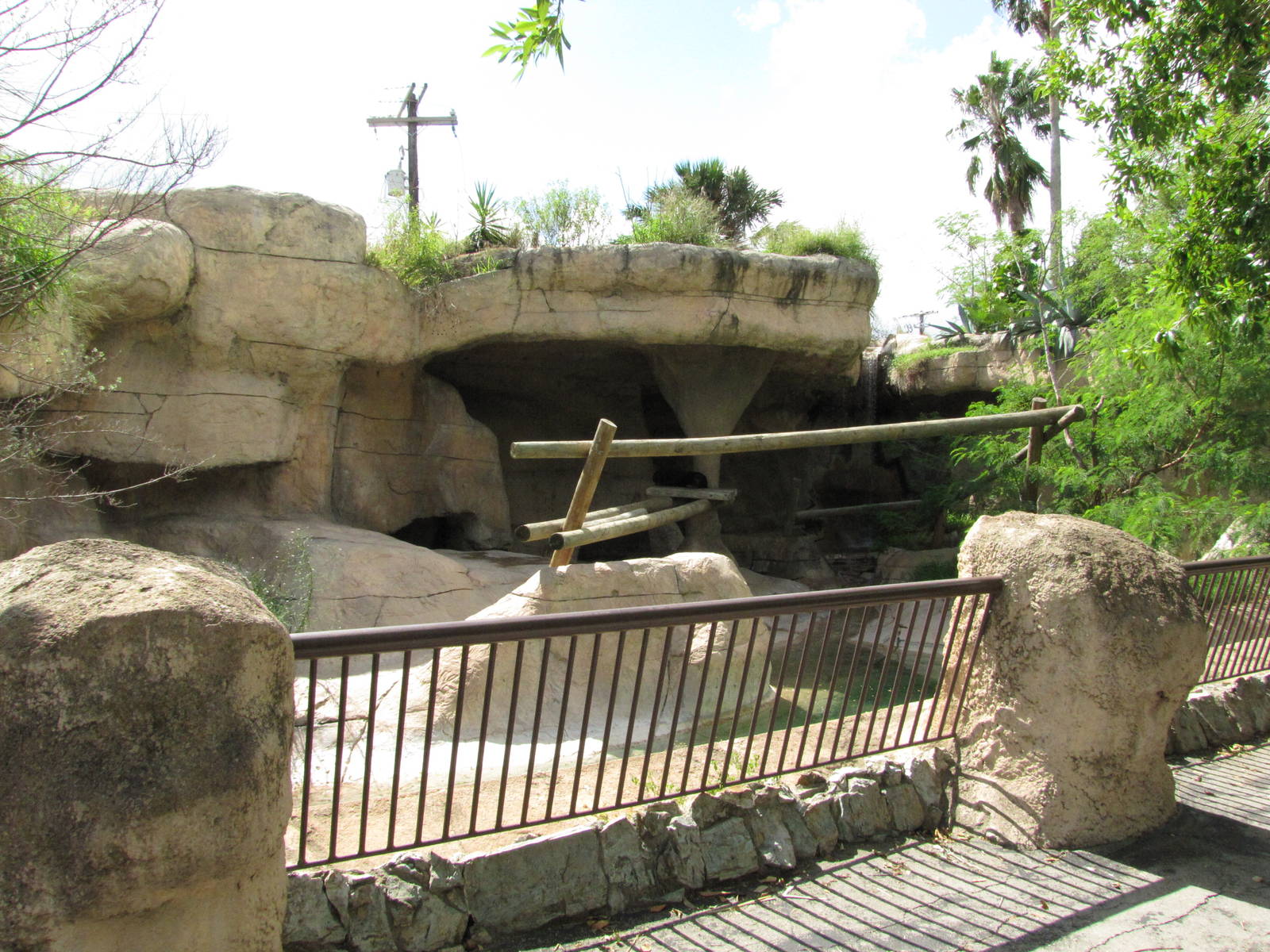 Gladys Porter Zoo 2010 - Front of second Malayan Sun Bear exhibit