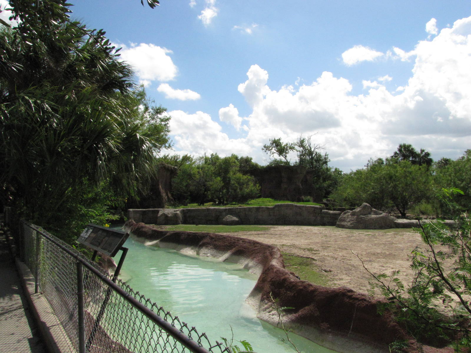 Gladys Porter Zoo 2010 - View towards the African Lion exhibit across the S