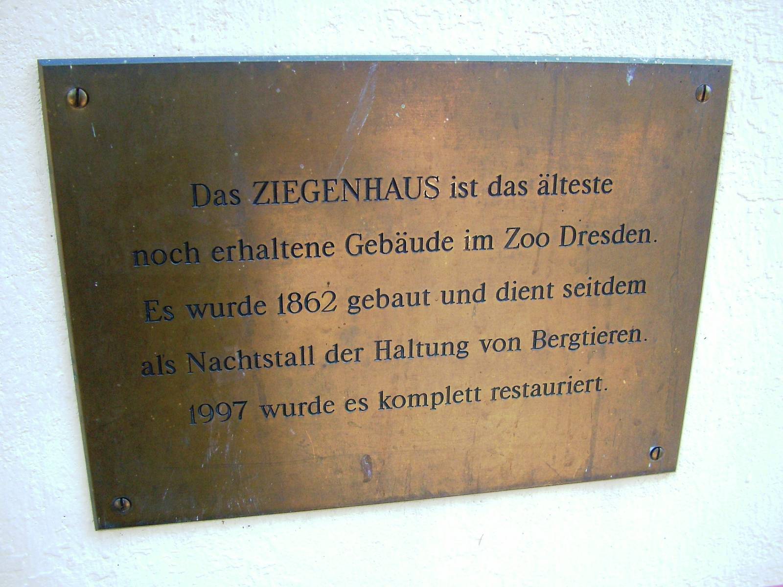 Goat House Sign at Dresden, 29/08/12