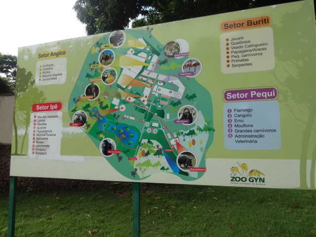 Goiânia zoo - zoo map