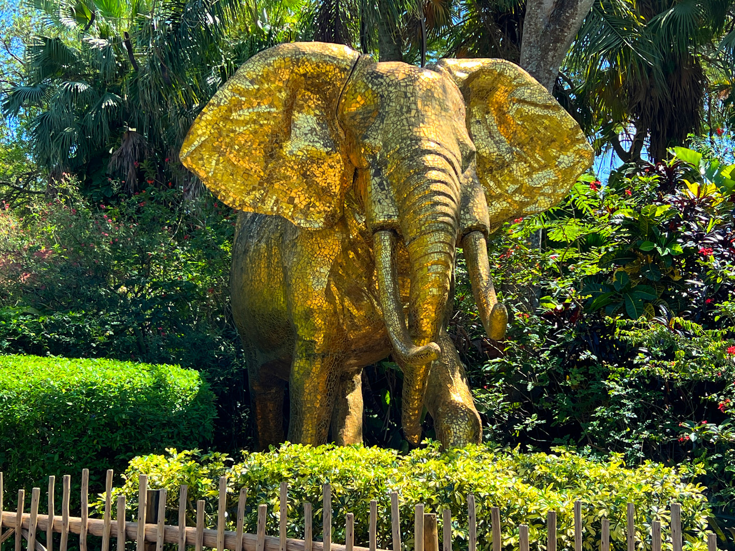 Golden Elephant Statue