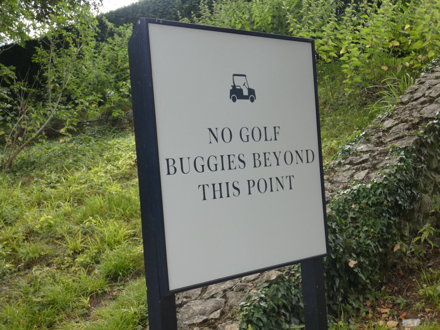 Golf buggy signage