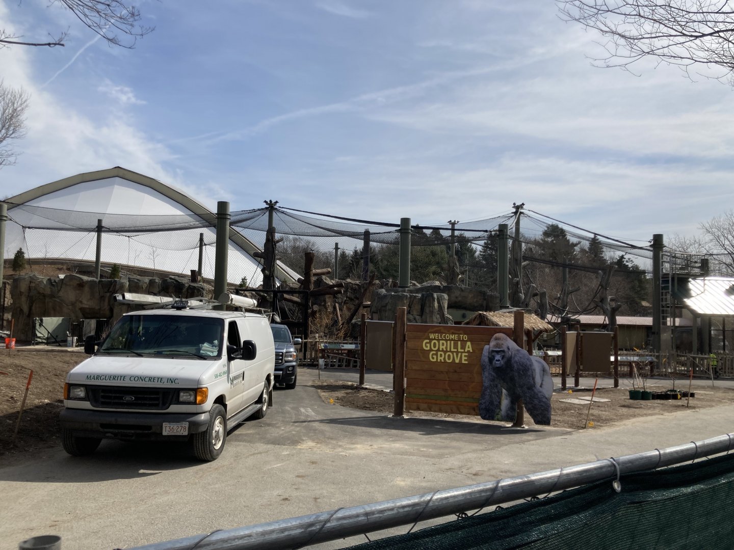 Gorilla exhibit construction