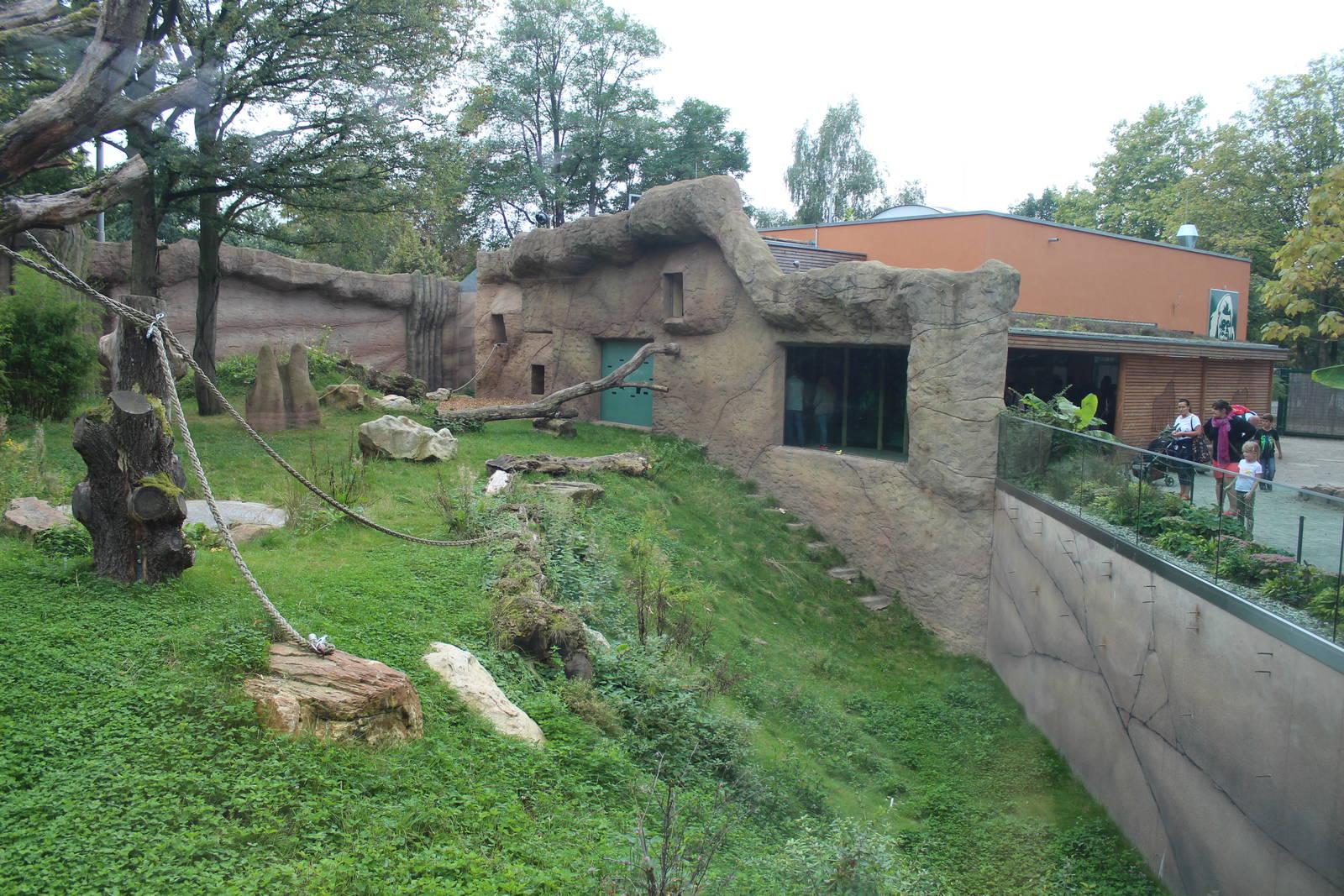 Gorilla exhibit, Krefeld Zoo, September 2014