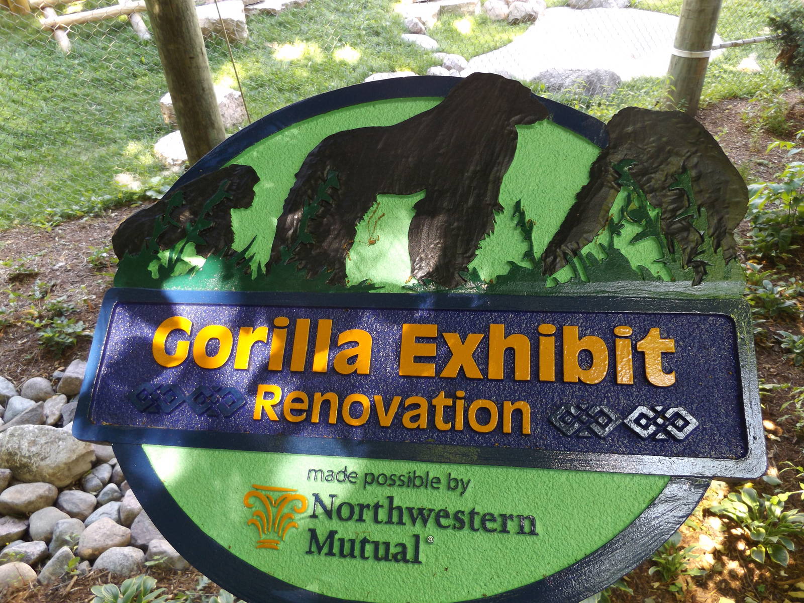 Gorilla Exhibit Renovation Sign