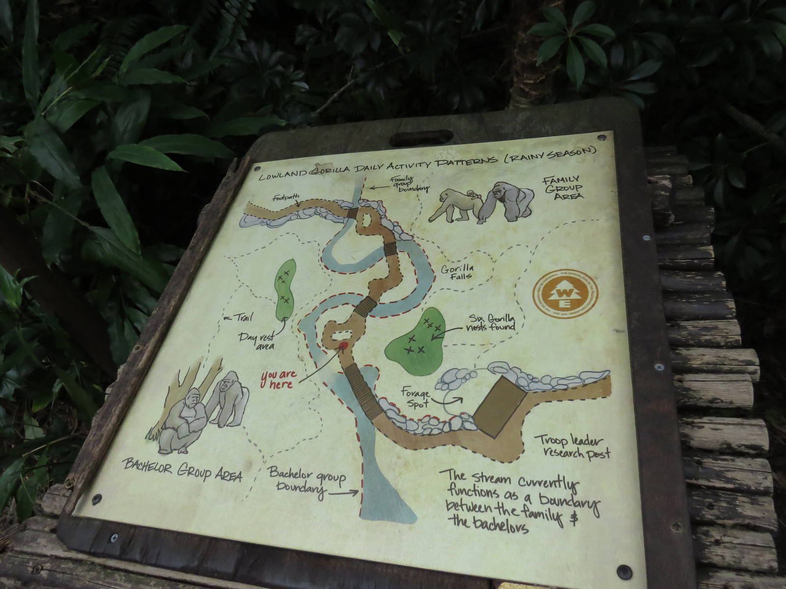 Gorilla exhibits map, March 2015