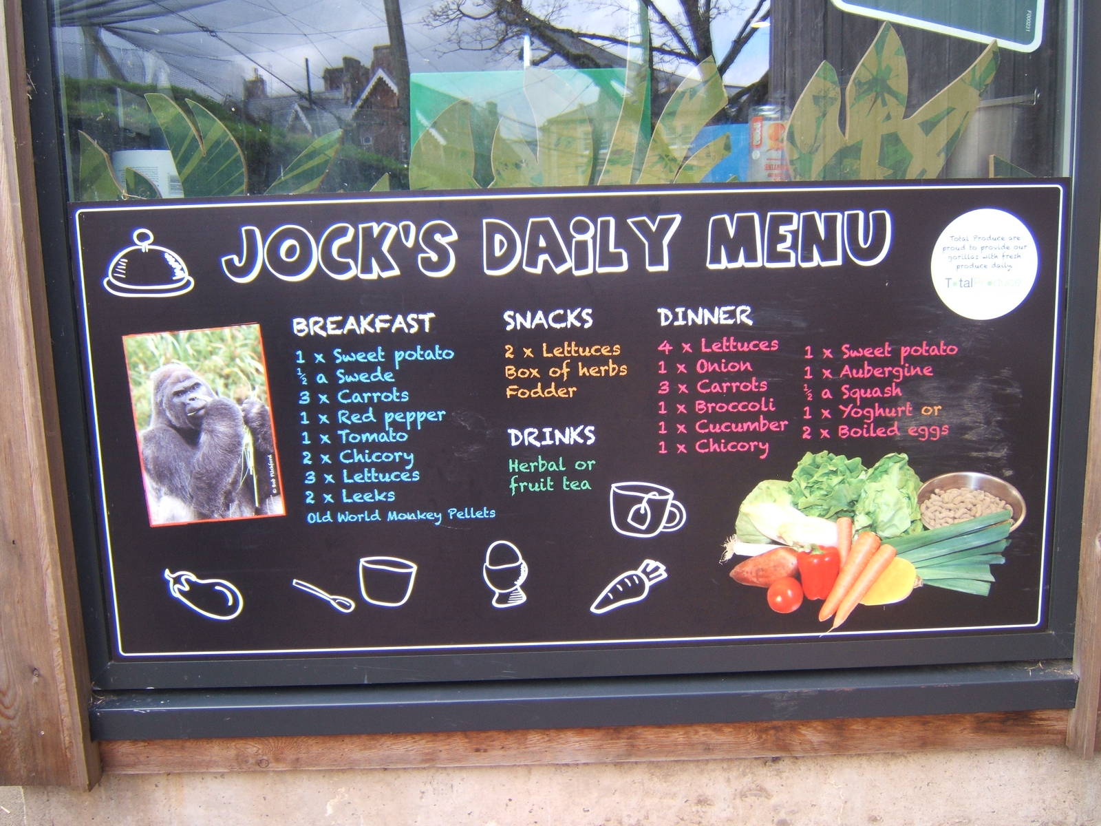 Gorilla menu