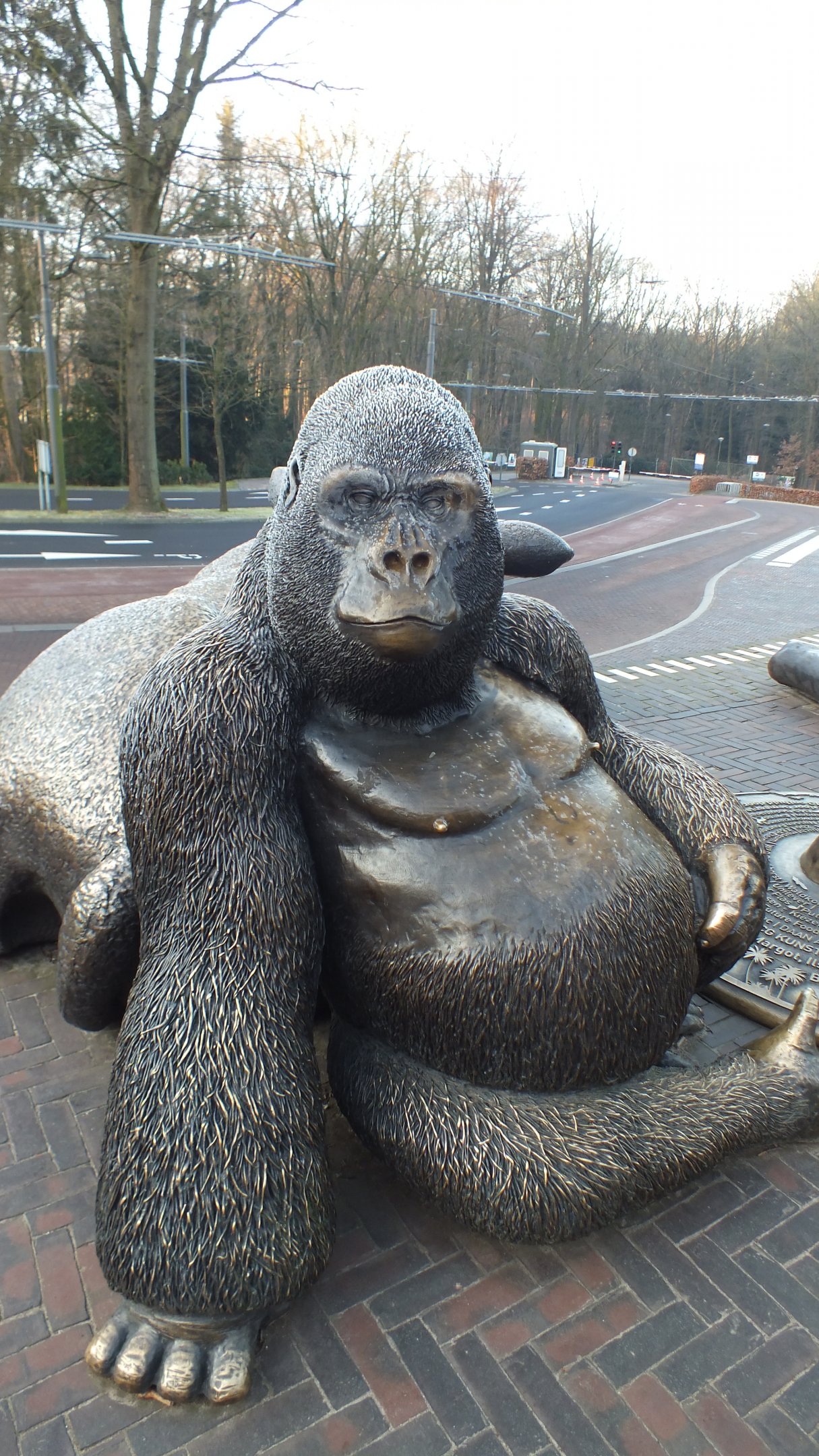 Gorilla statue outside main entrance