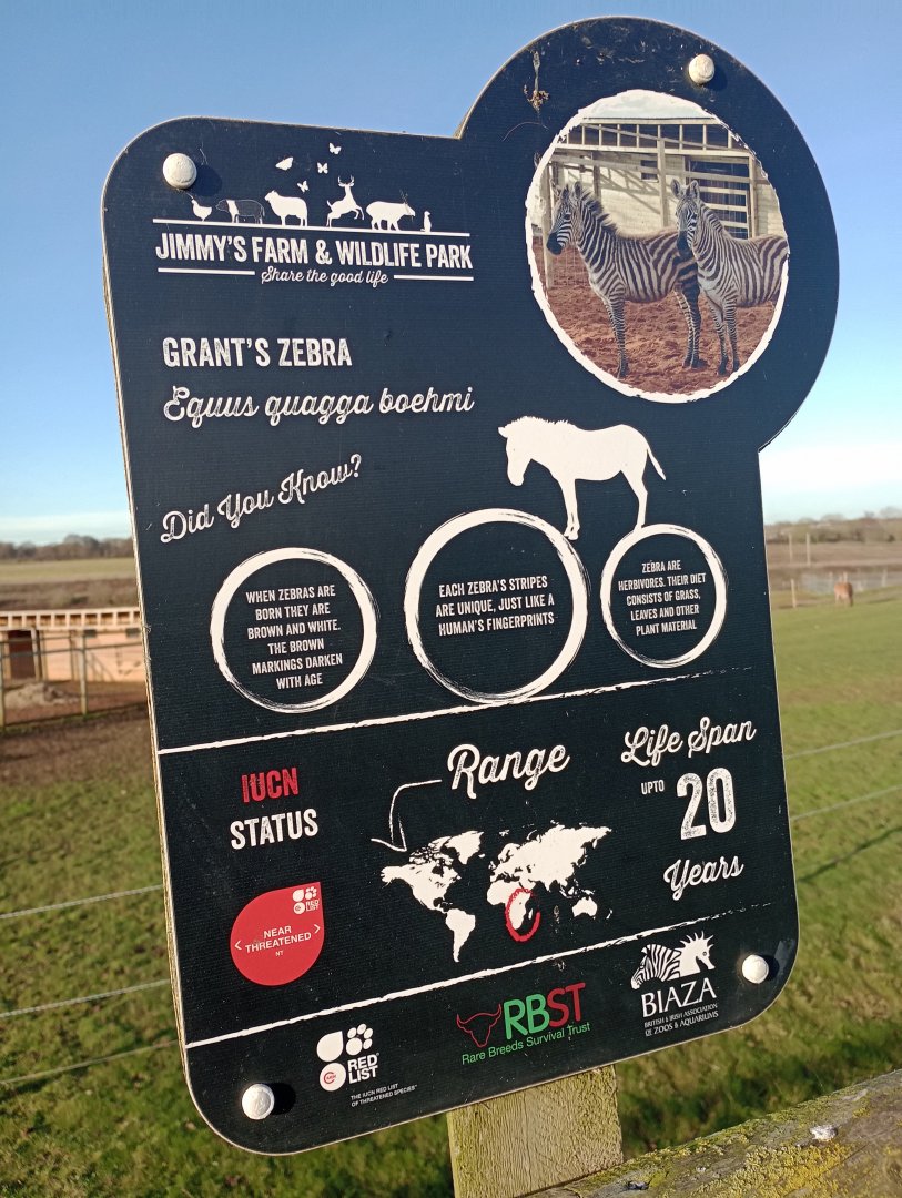 Grant's Zebra signage
