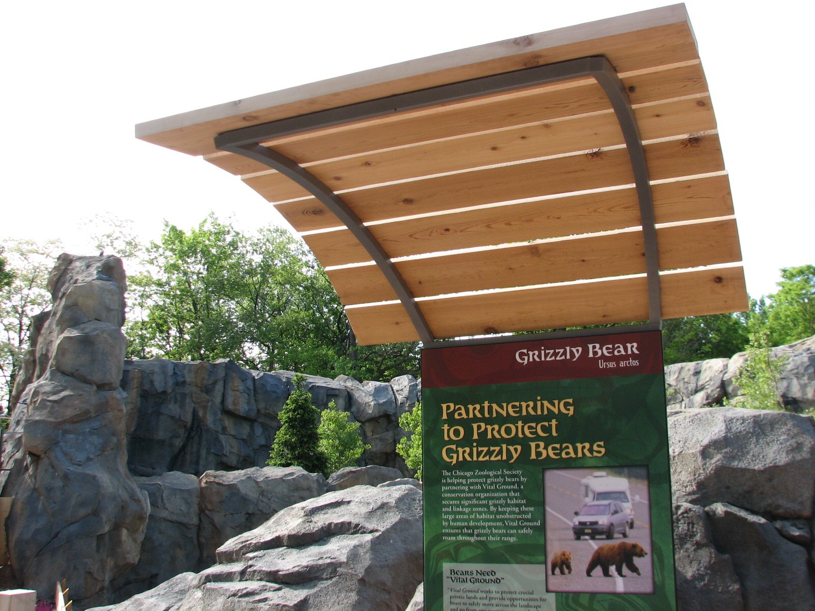 Great Bear Wilderness - Grizzly Bear Exhibit - Sign