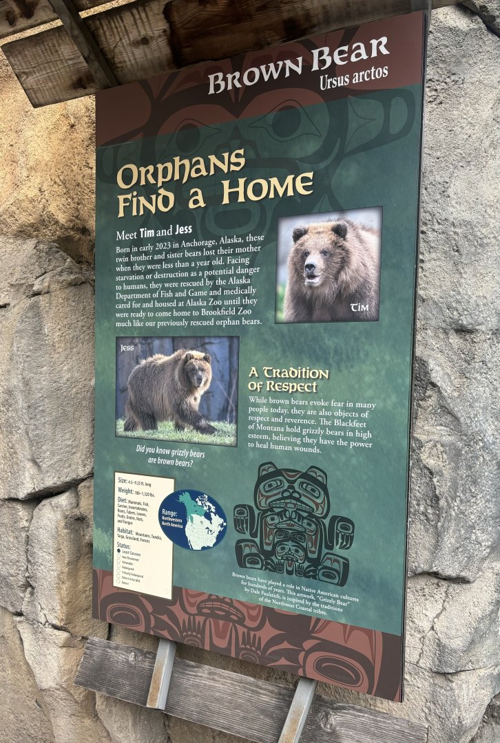Great Bear Wilderness - New sign about Tim & Jess brown bear cubs