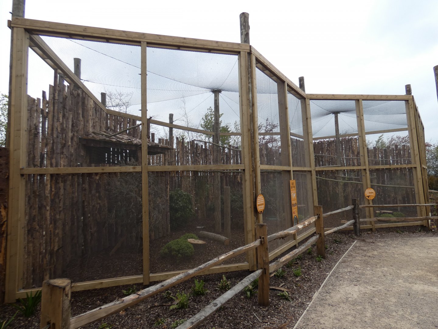 Great grey owl aviary in Gruffalo Discovery Land