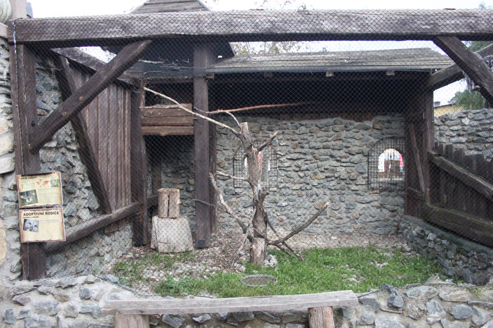Great grey owl aviary