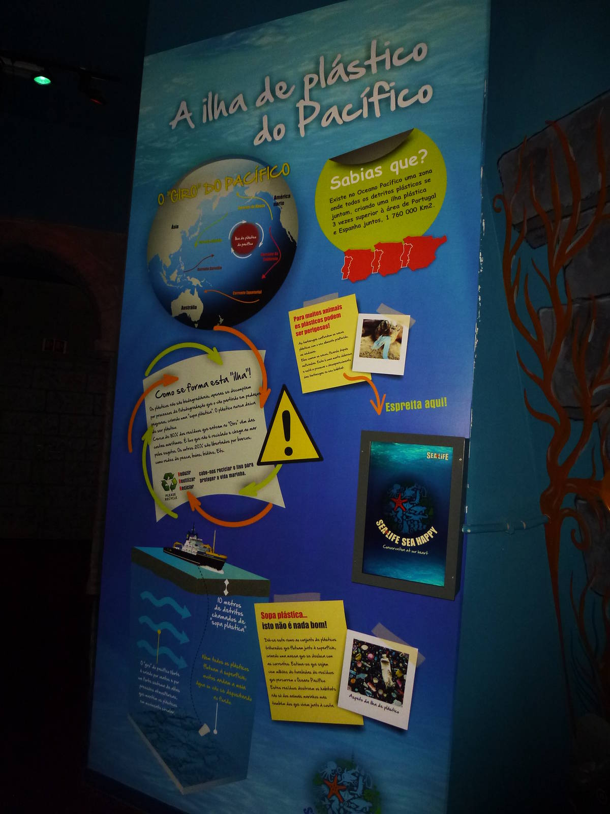 Great Pacific garbage patch sign, November 2013.